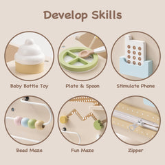Robotime wooden walker features rounded edges and a smooth finish for gentle play.