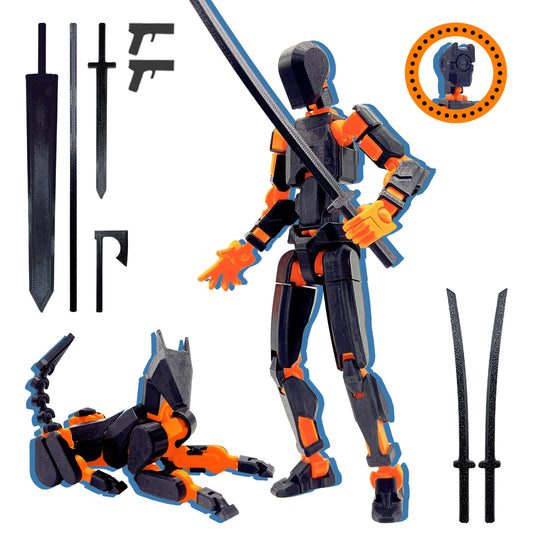 ROBTDUUMY T13 front view action figure with multi-jointed poseability for dynamic displays.