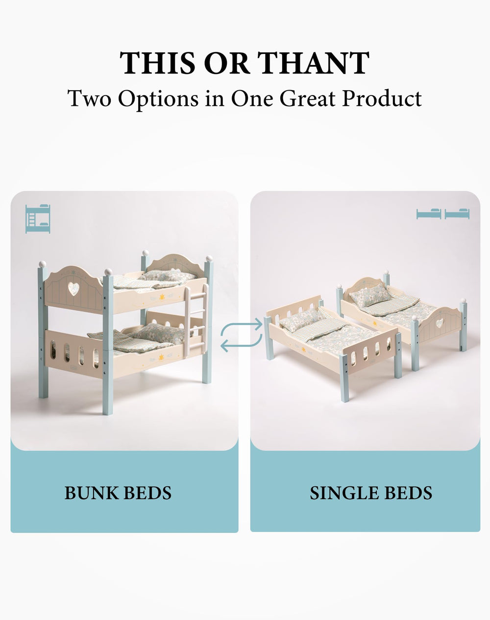 ROBUD American Girl-sized bed suits 20-inch dolls for cozy storytelling.