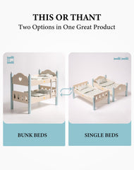 ROBUD American Girl-sized bed suits 20-inch dolls for cozy storytelling.
