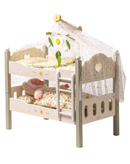 ROBUD Baby Doll Crib Green bunk bed for 20-inch dolls with sturdy wood