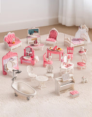 ROBUD dollhouse bedroom furniture set creates cozy storytelling moments.