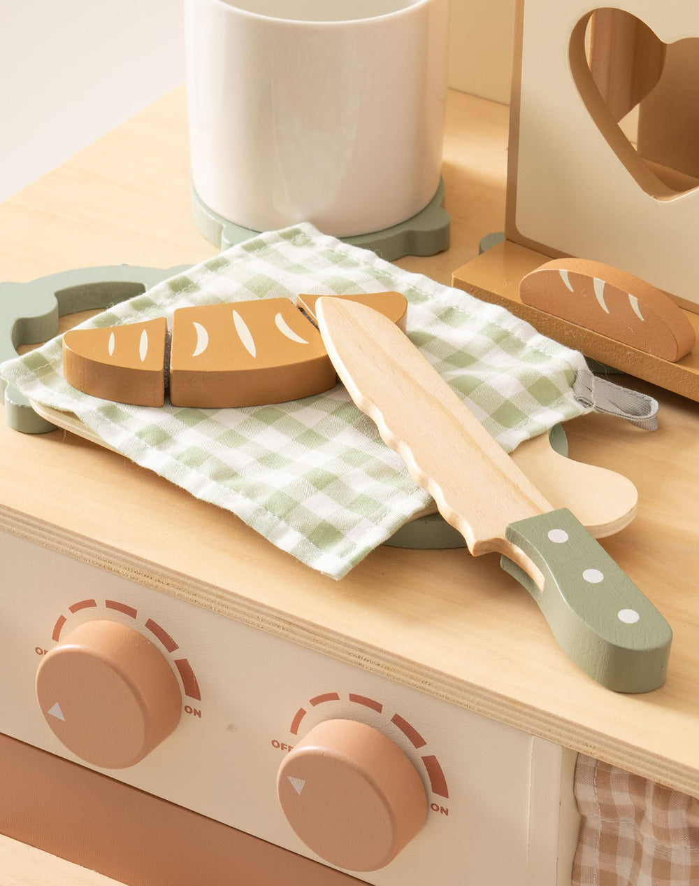 ROBUD durable wood construction withstands active pretend play.
