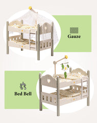ROBUD Durable wooden doll bed built for long-lasting play