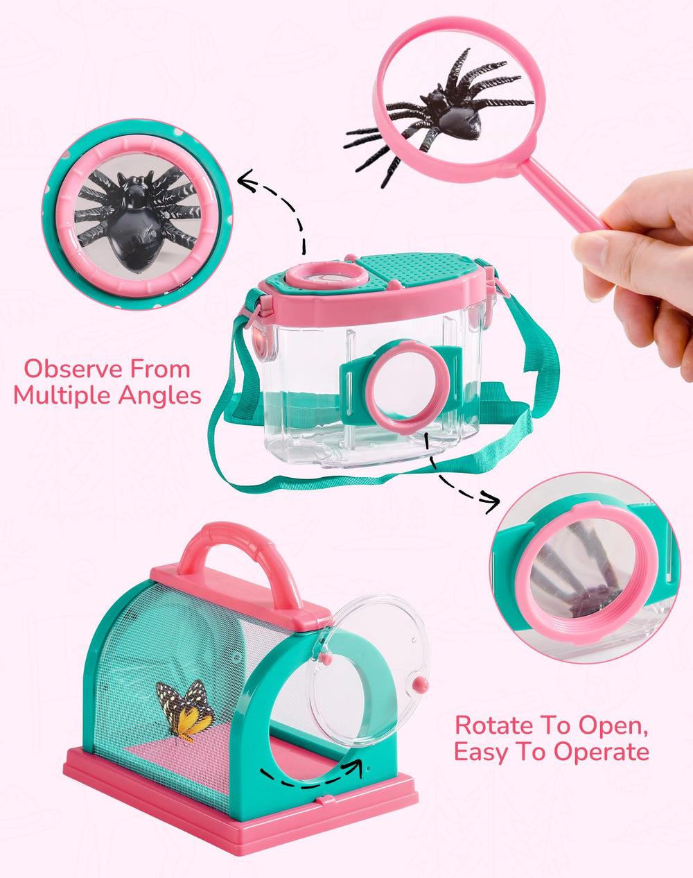 ROBUD Kids Explorer Kit cage for secure insect release