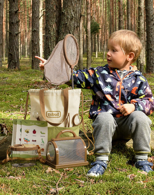 ROBUD Kids Explorer Kit extendable net for quick bug catching on nature walks.