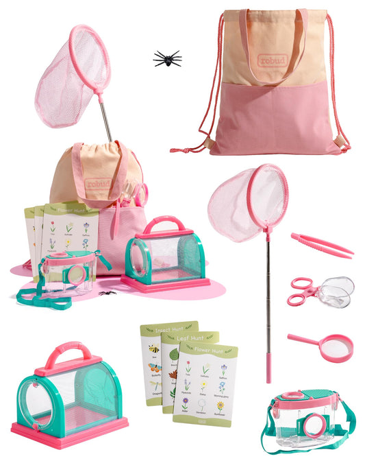 ROBUD Kids Explorer Kit magnifying glass for close insect study