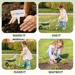 ROBUD Kids Wheelbarrow leaf rake is ideal for seasonal cleanup and sensory play outdoors.