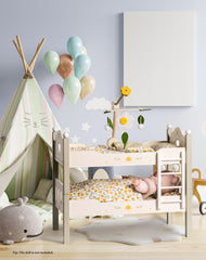 ROBUD Rose-pattern doll bed enhances imaginative storytelling