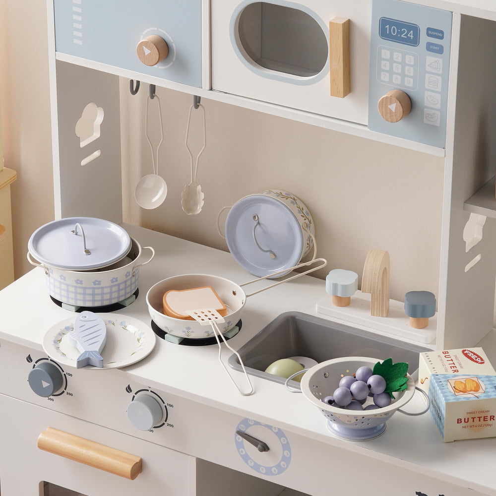 ROBUD safe metal kitchen toys, durable and dishwasher-friendly for quick cleanup.