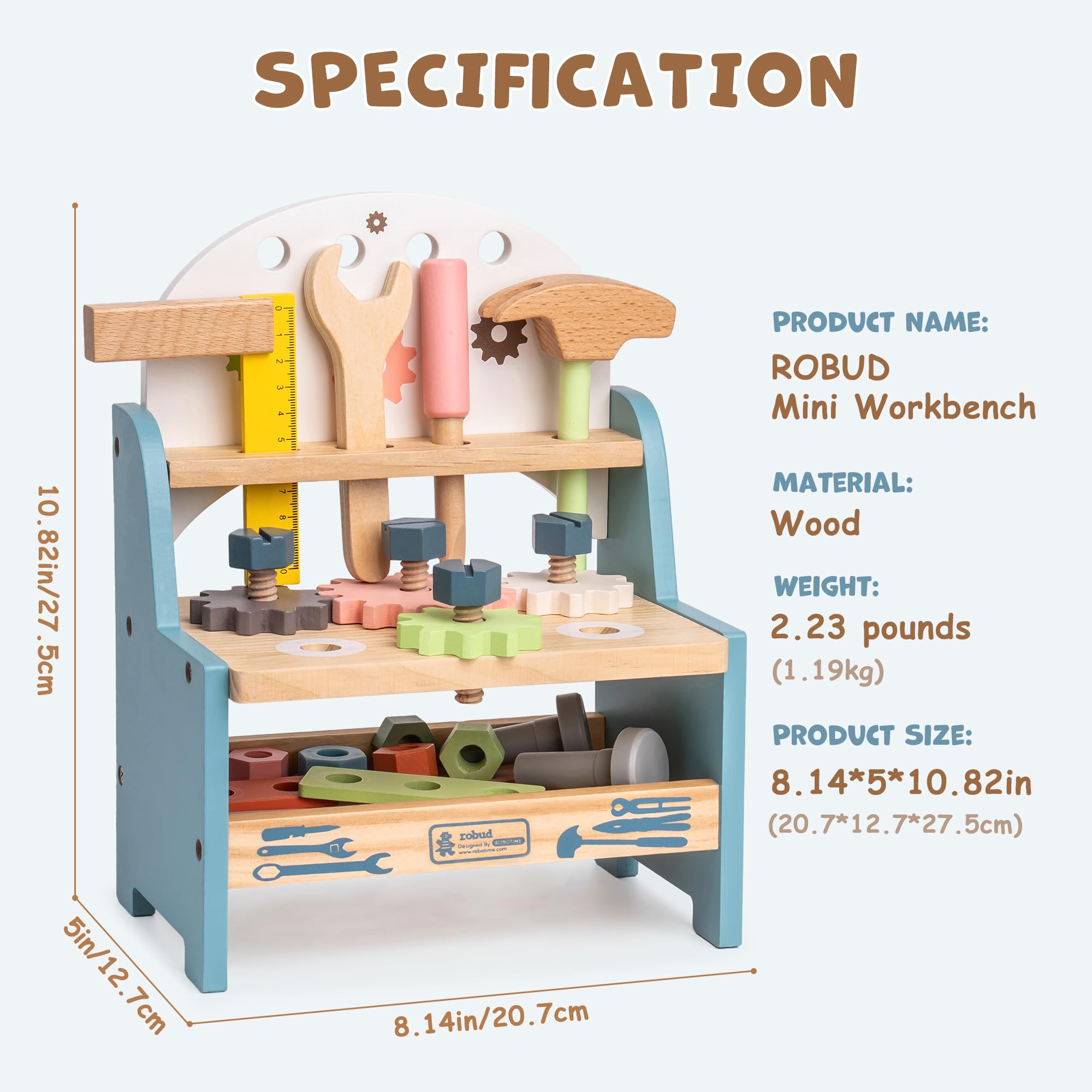 ROBUD screws and nuts pack enhances pretend construction play.
