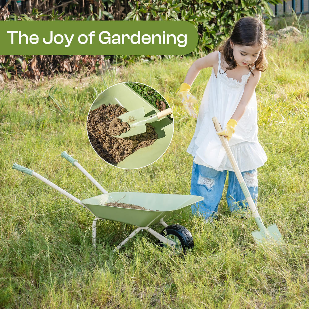 ROBUD wheelbarrow-tools hoe close-up highlights reinforced handles for lasting use.