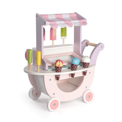 ROBUD wooden ice cream cart with bright colors boosts imaginative play.