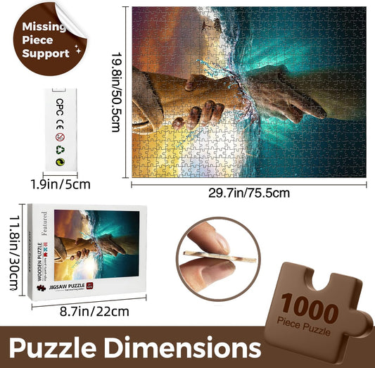 ROCGFSO wooden puzzle material emphasizes durability and eco-friendly design for family fun.