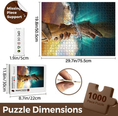 ROCGFSO wooden puzzle material emphasizes durability and eco-friendly design for family fun.