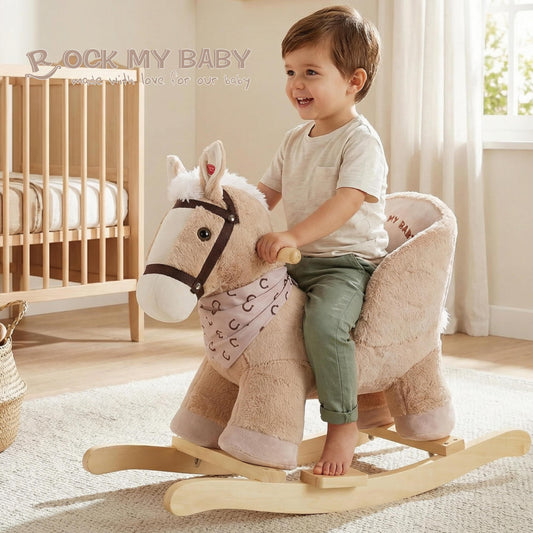 Rock My Baby caramel ears with sounds offer an immersive pretend neighing experience.