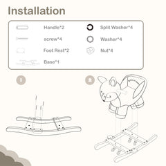 Rock My Baby pink deer design fuels imaginative ride-on play.