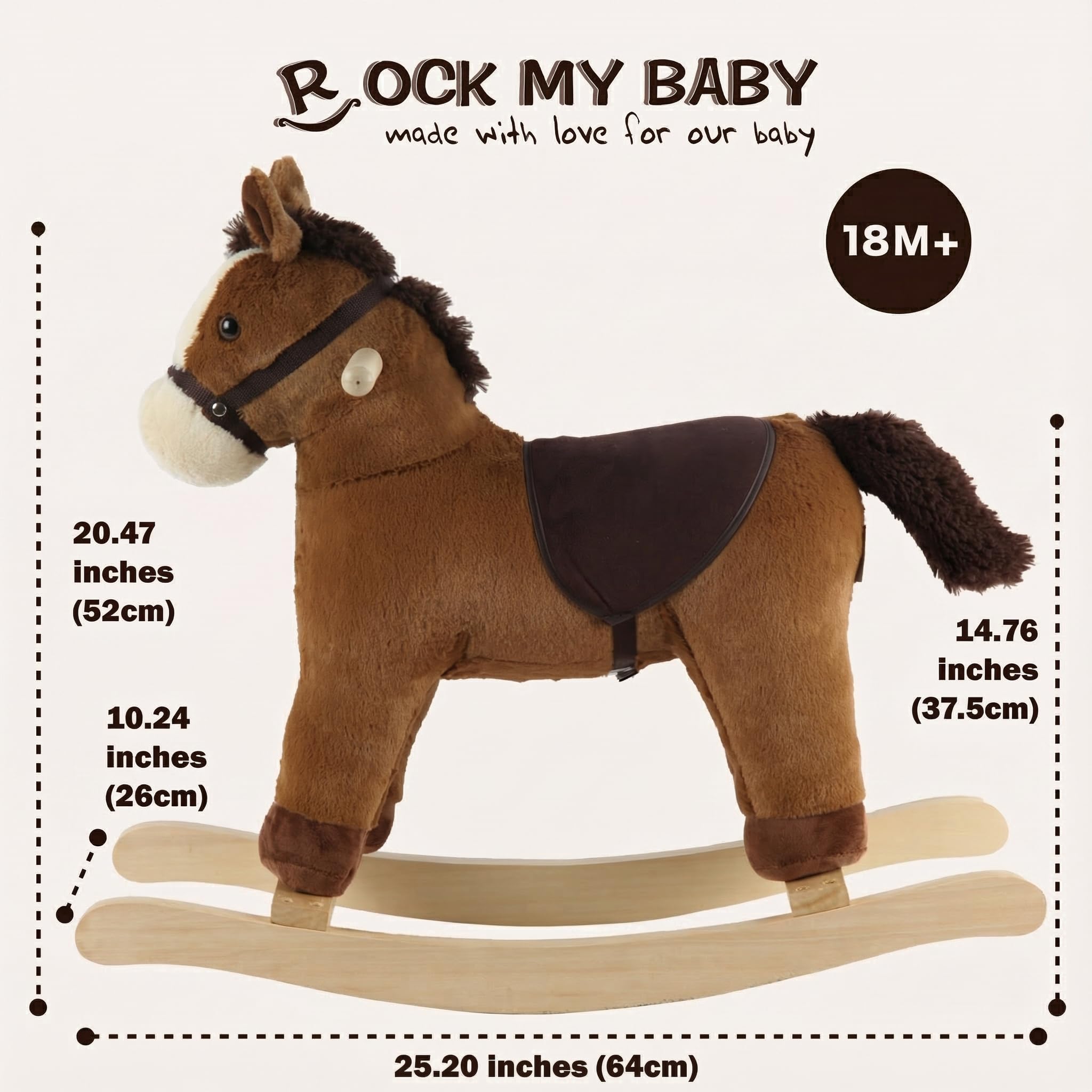 Rock My Baby plush-fill provides soft, cushioned comfort.