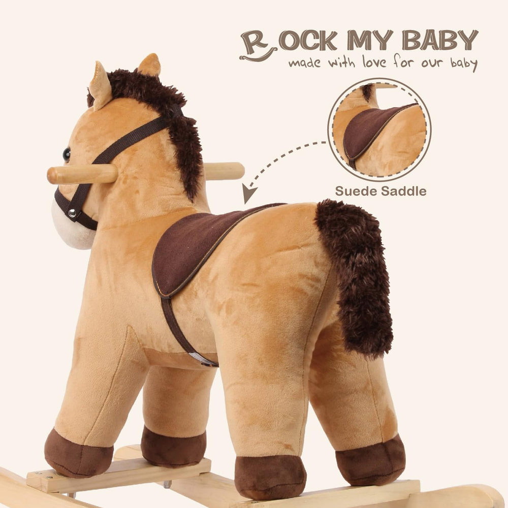 Rock My Baby cozy rocking experience helps calm young riders.