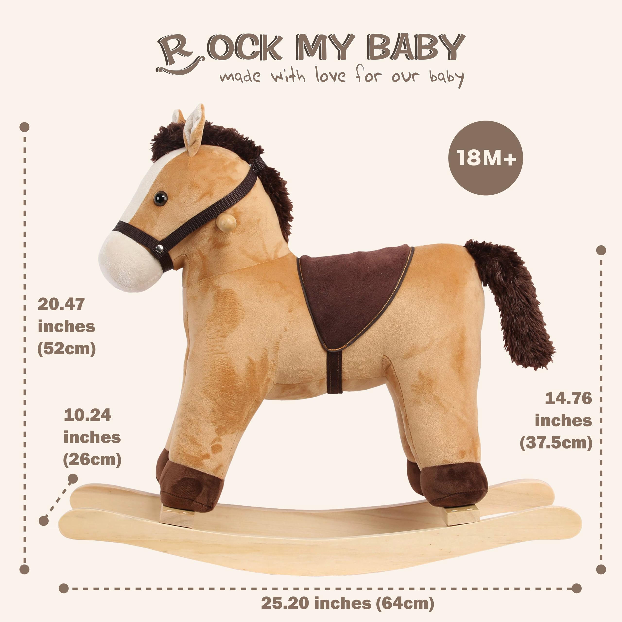 Rock My Baby soft fabric and plush filling offer gentle comfort.