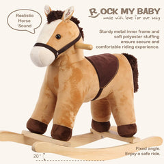 Rock My Baby rocking action supports balance and vestibular exploration.
