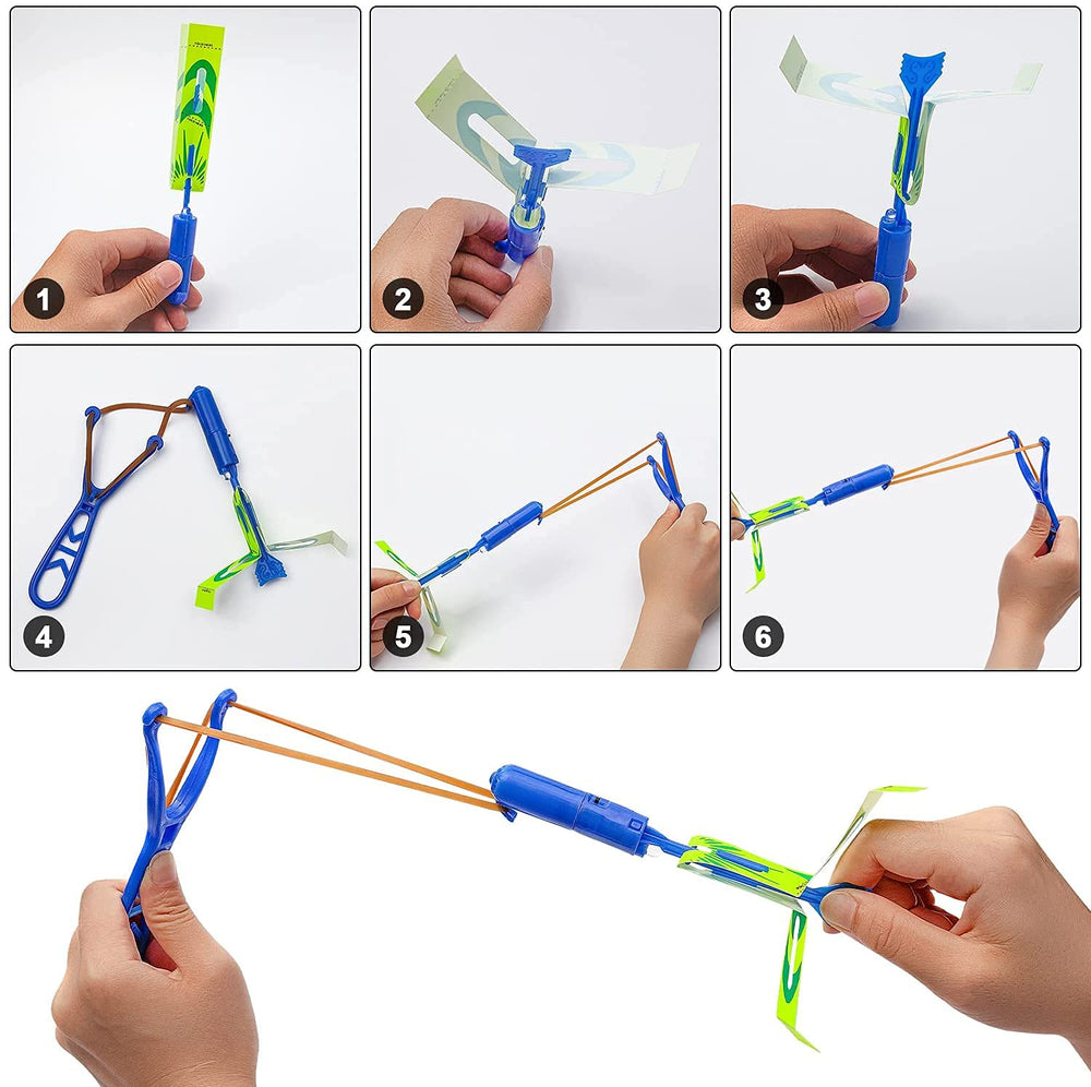 Family friendly Rocket Copters toy for outdoor group fun.