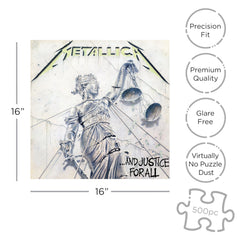 RockSaws Metallica Justice for All puzzle pieces on high-quality board for satisfying assembly.