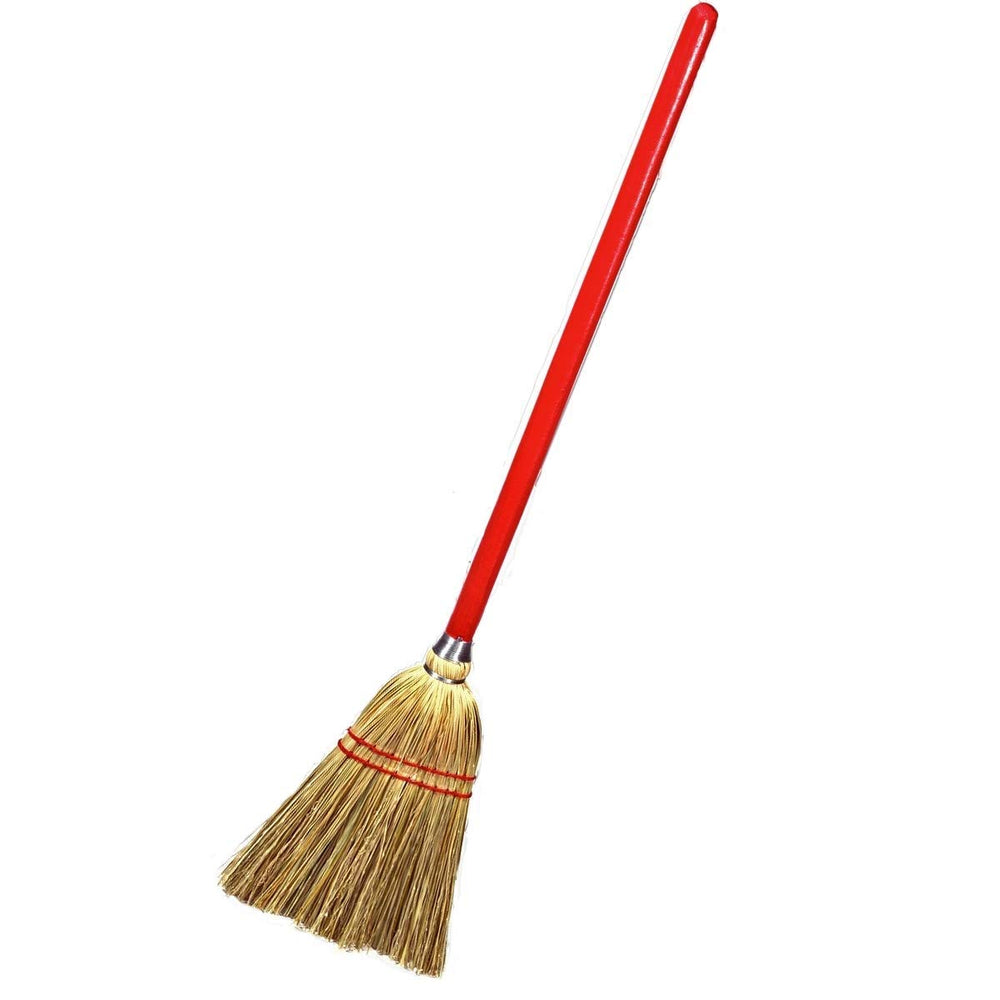 Rocky Mountain Goods small broom for kids, 34-inch, ideal for quick, tidy-ups in kids' rooms.