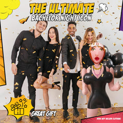 RODMONT bachelor party gag gift scene with the inflatable doll.