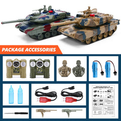 ROGALALY RC Tank Set uses 2.4GHz for interference-free control.