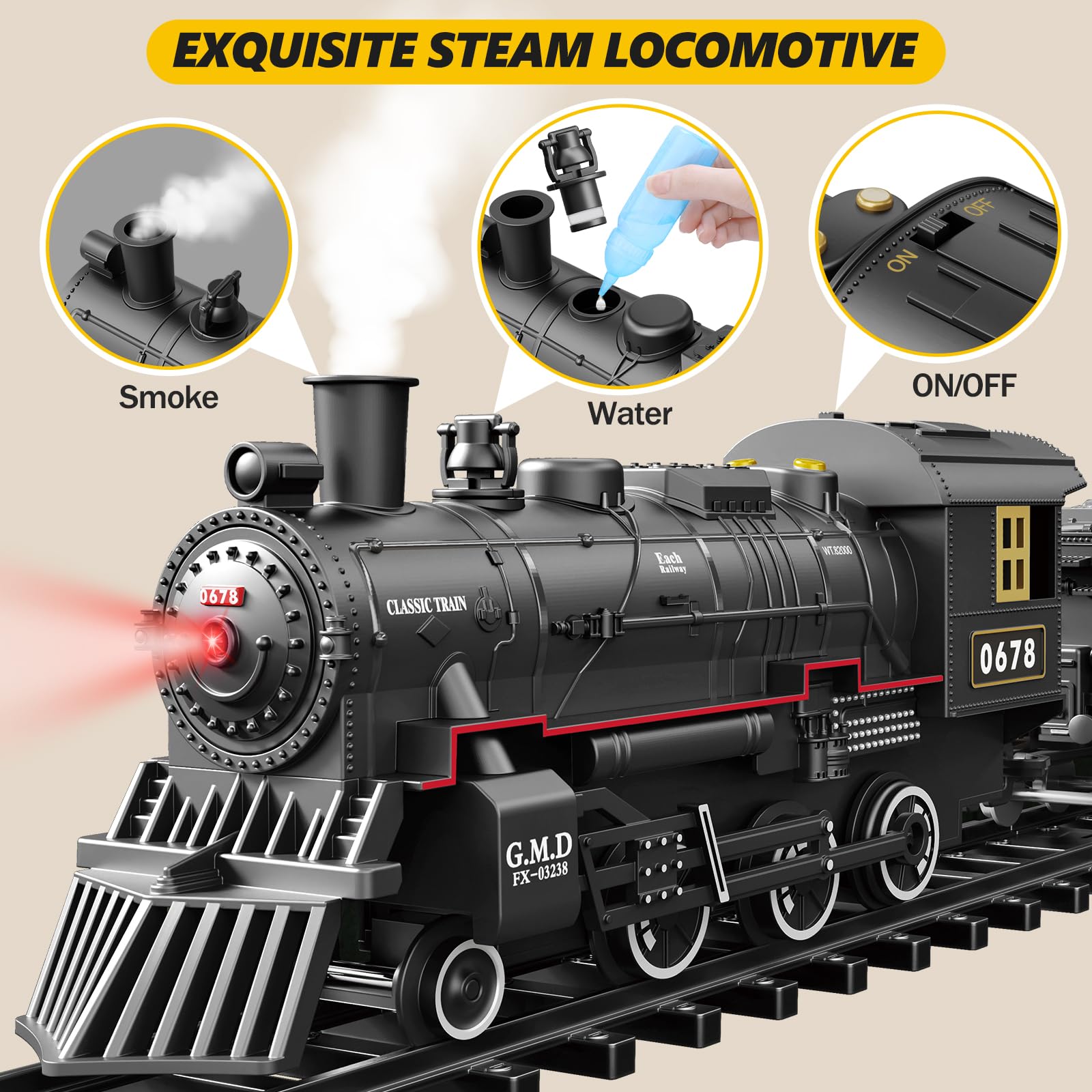 ROGALALY passenger coach with interior lighting for cozy night journeys.