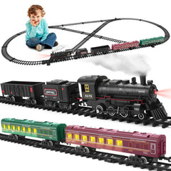 ROGALALY steam locomotive with lights and smoke for immersive play.