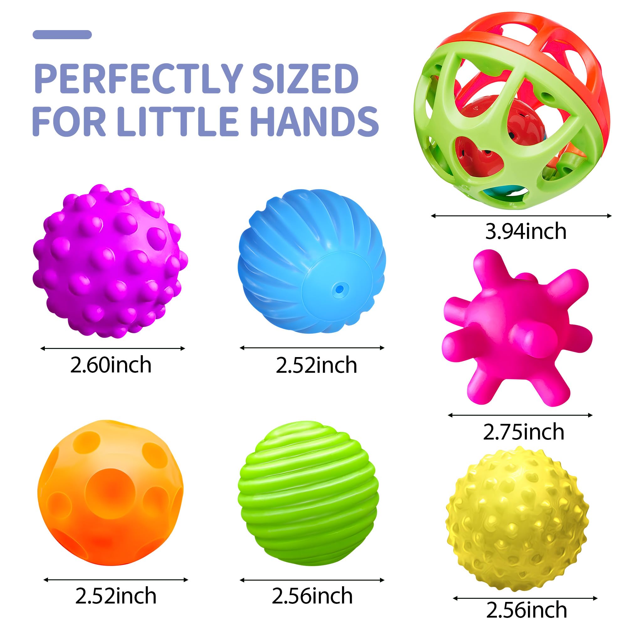 ROHSCE colorful newborn toy balls supporting visual development