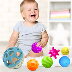 ROHSCE safe, small-parts-free toys support safe infant playtime.