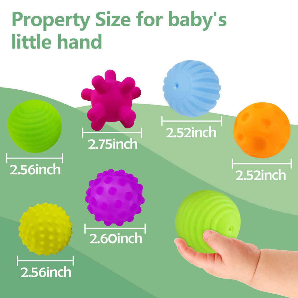 ROHSCE Montessori-inspired balls encourage independent play and spatial awareness.