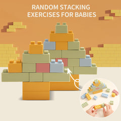 ROHSCE silicone blocks quick-clean stacks promote color recognition and creative construction