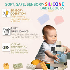 ROHSCE silicone blocks easy-clean design ideal for quick cleanup after messy play