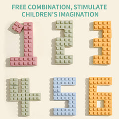 ROHSCE silicone blocks safe teething and learning while developing coordination