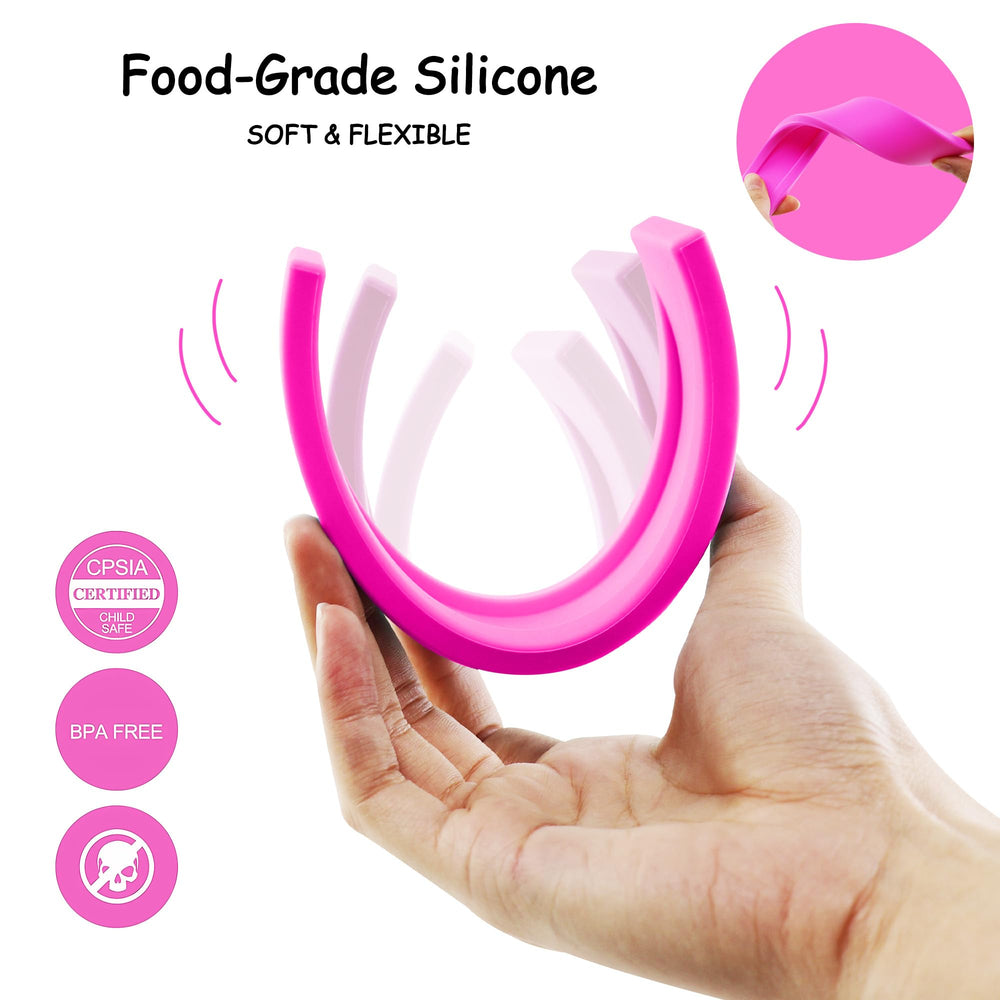 ROHSCE teething-safe silicone pieces soothe gums during play.