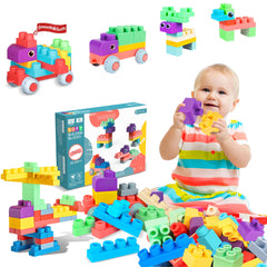 ROHSCE soft blocks for toddlers with bright colors promote early exploration and grip.