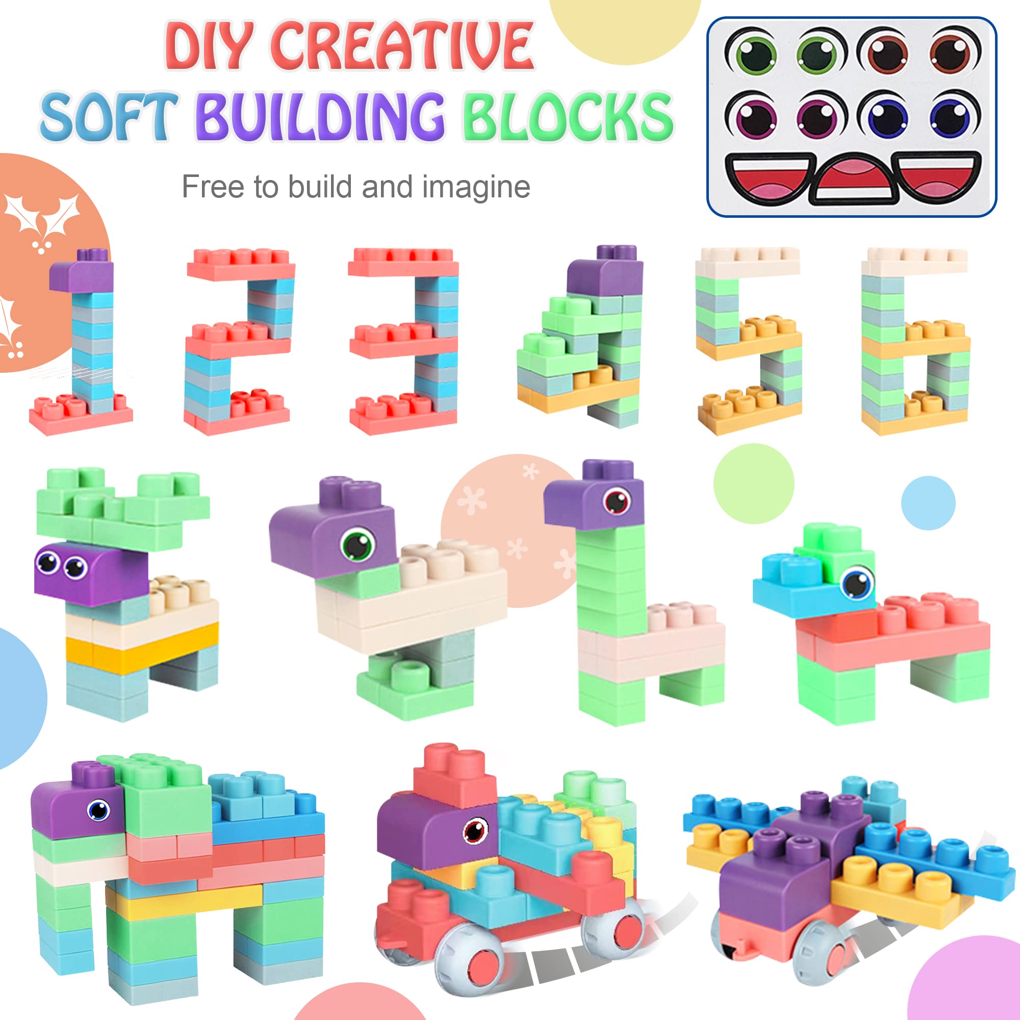 ROHSCE blocks support fine motor skills through grasping and stacking.