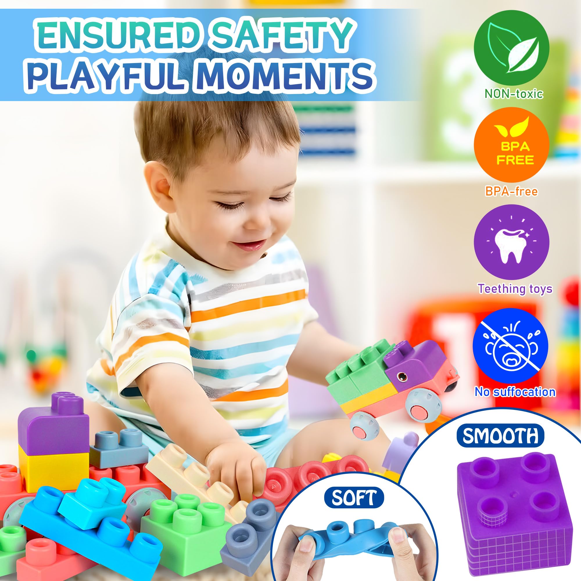 ROHSCE blocks build vehicles for imaginative construction play.