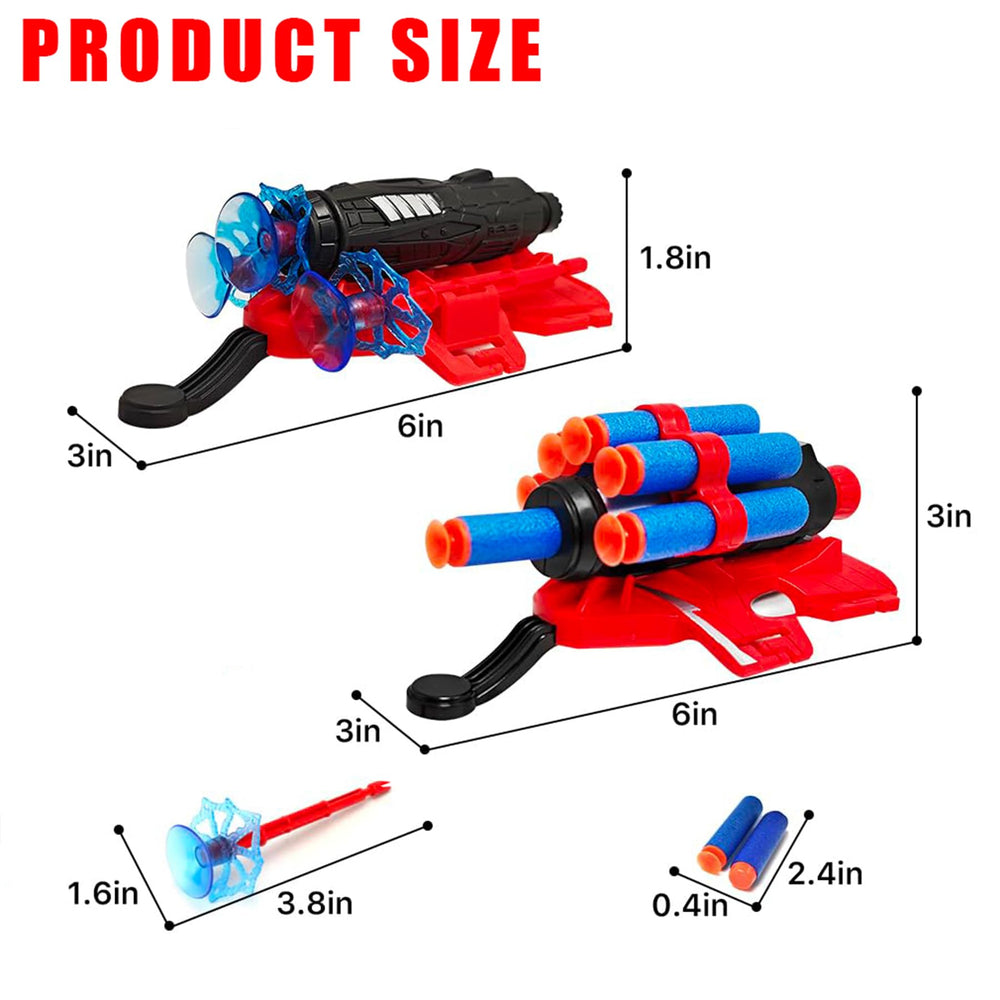 ROISKJANPA Spider web shooters darts with suction cups support safe, interactive target practice