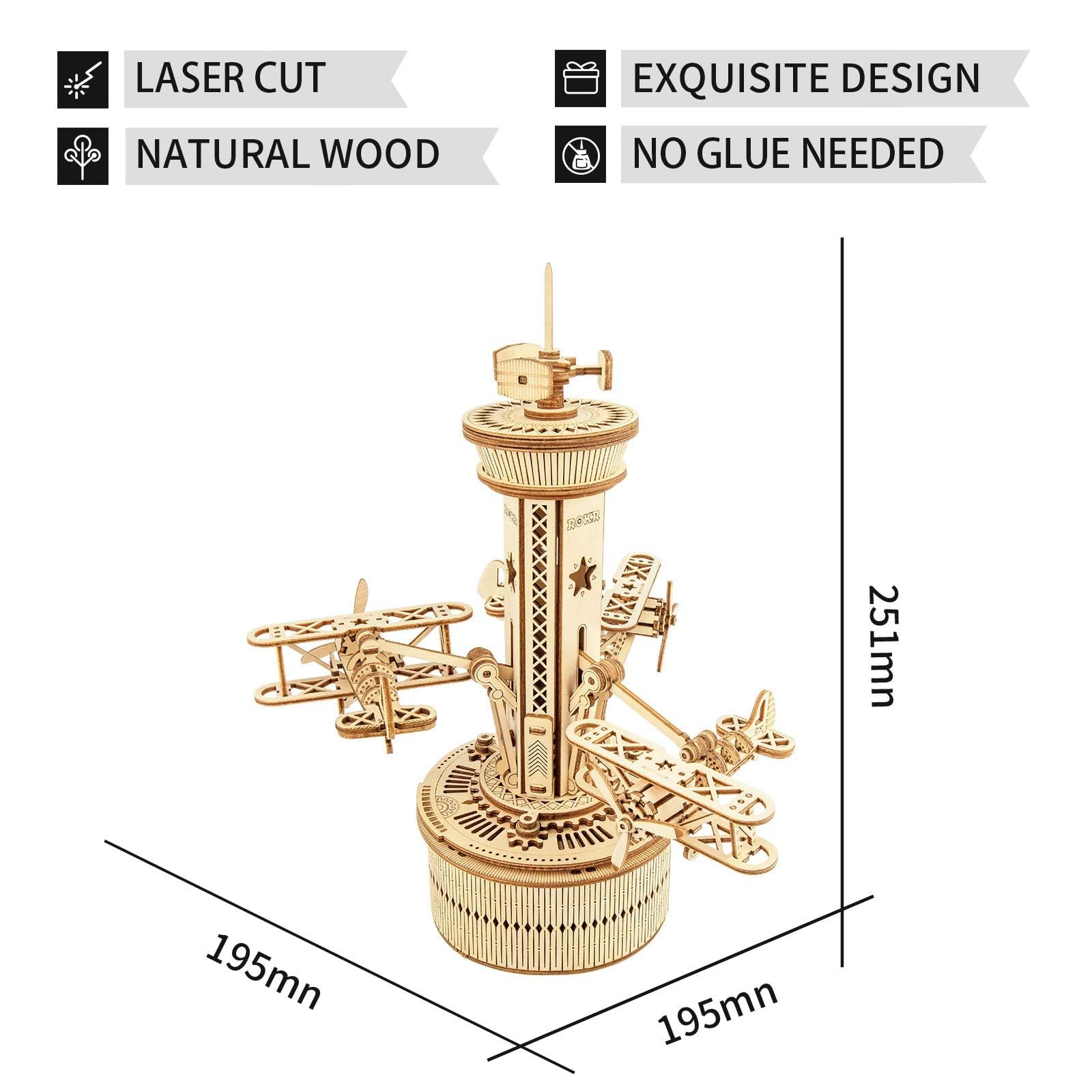 ROKR desk decoration music box adds retro mechanical charm.