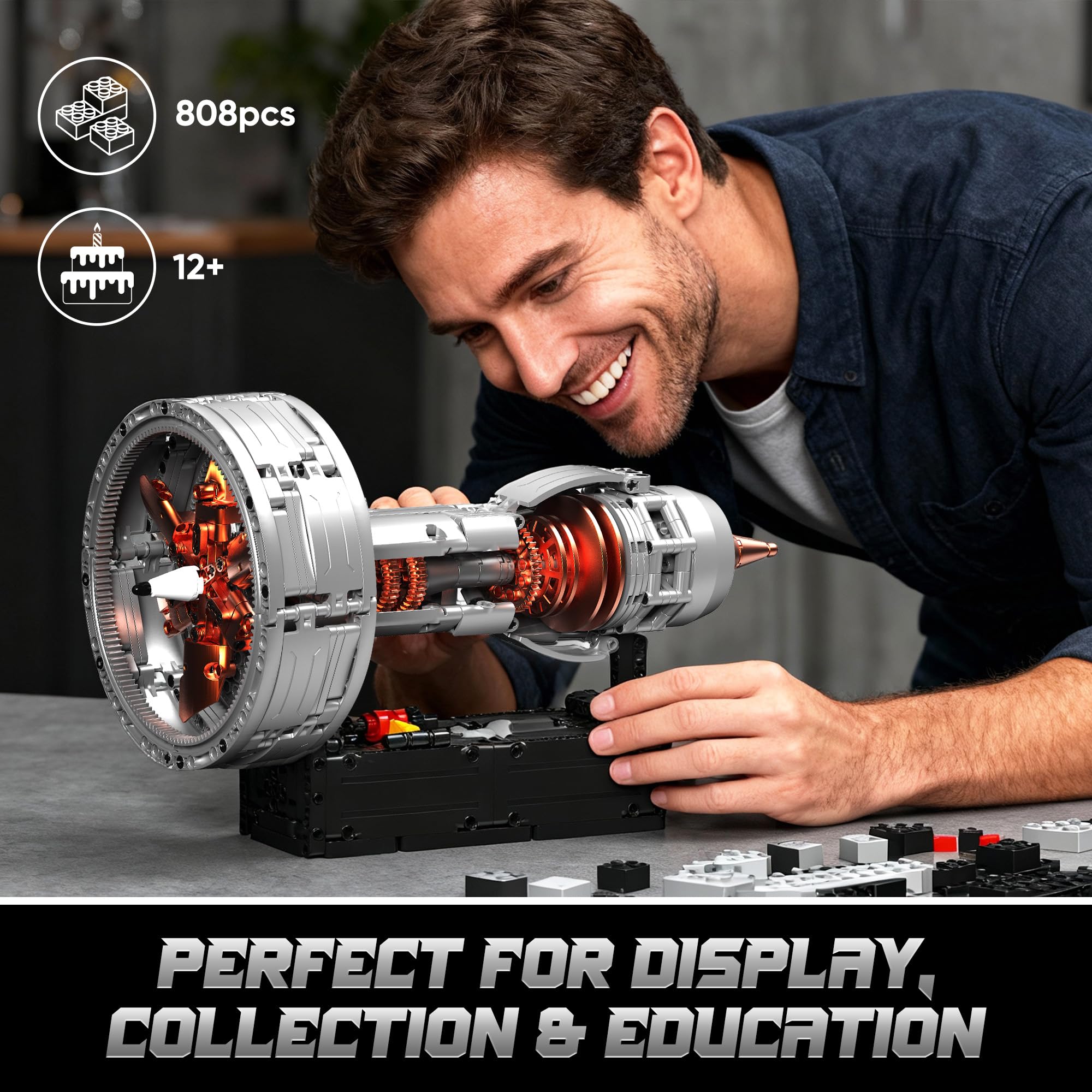 ROKAFU Turbojet ABS build parts provide durable, long-lasting model assembly.
