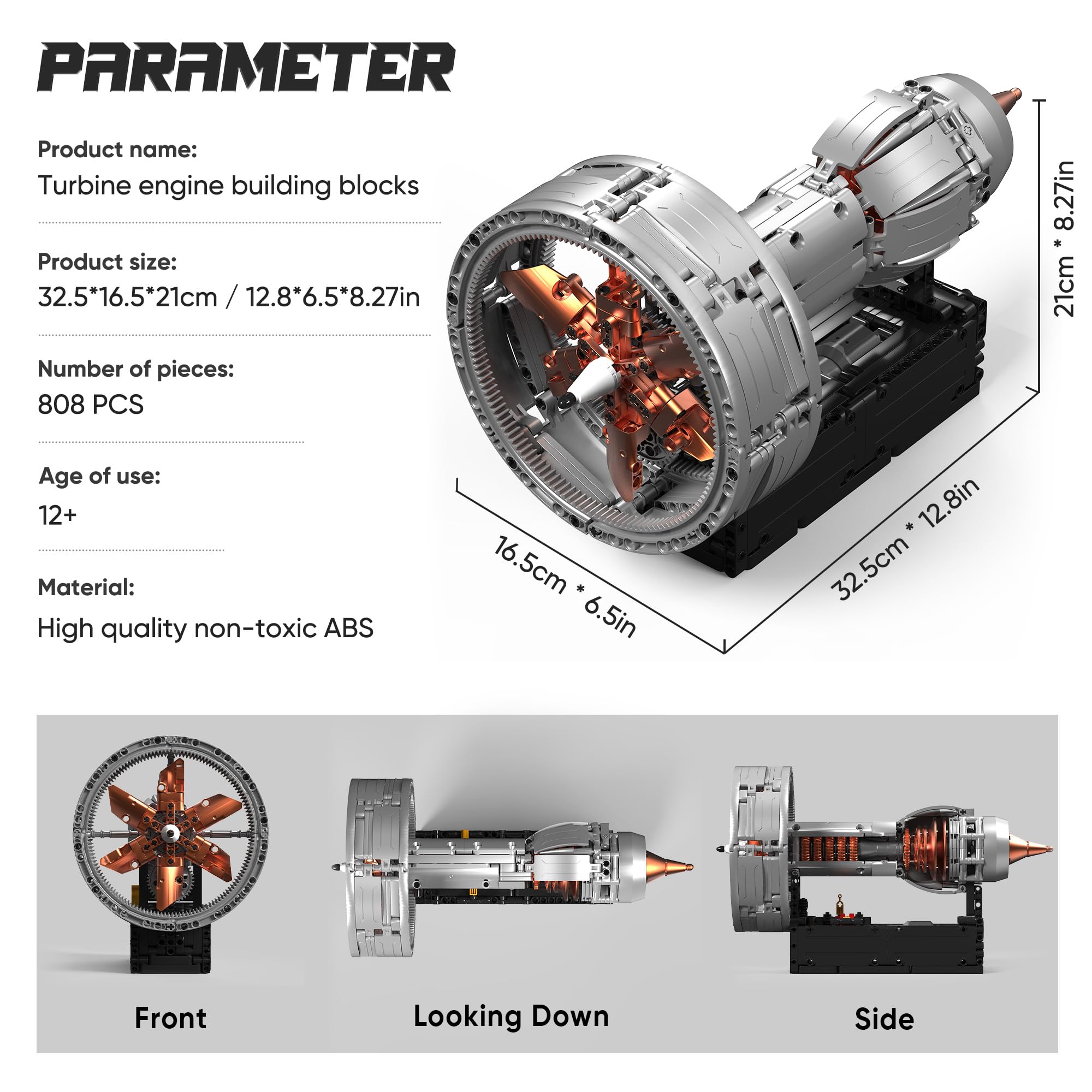ROKAFU Turbojet motorized fan and turbine demonstrate synchronized motion in action.