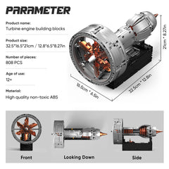ROKAFU Turbojet motorized fan and turbine demonstrate synchronized motion in action.
