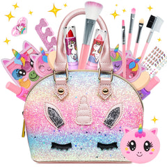 ROKKES 22-in-1 makeup kit opened for pretend play and color discovery.