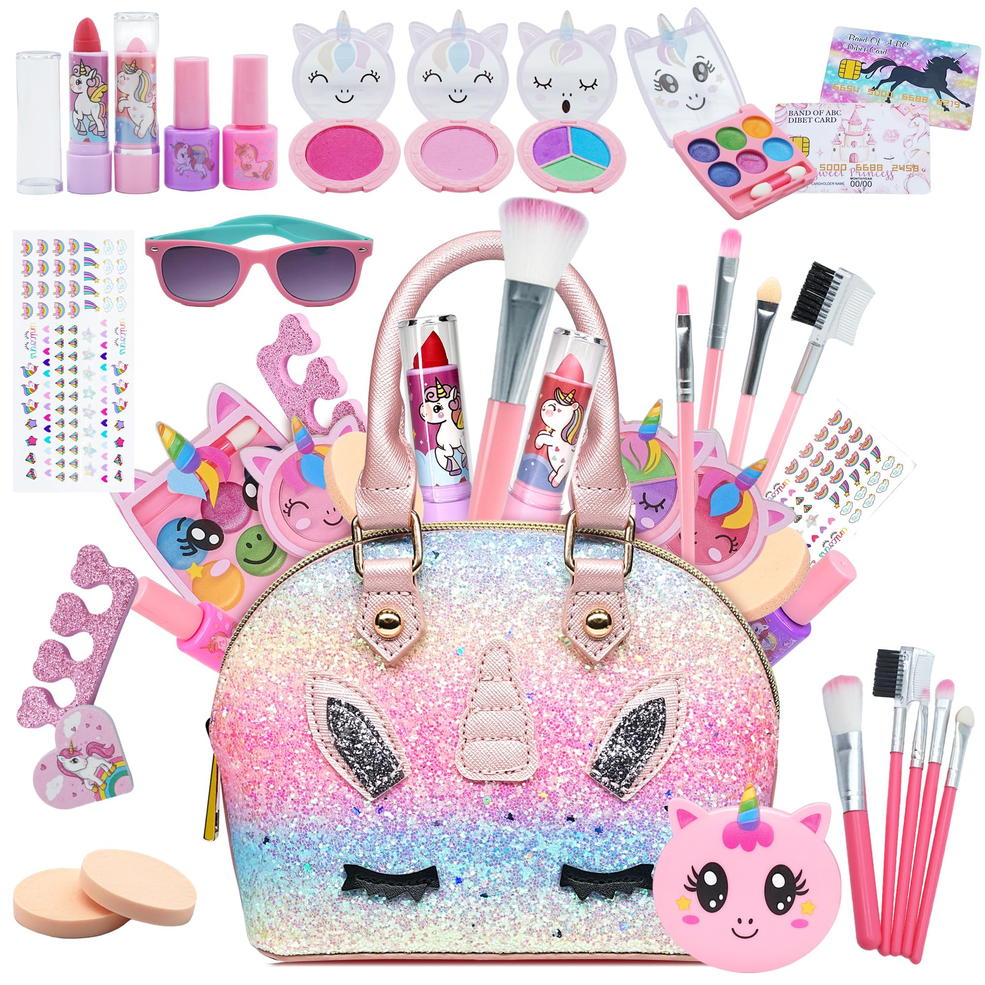 ROKKES pretend makeup set in a bag for portable imaginative play with a princess theme