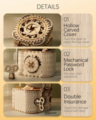ROKR laser-cut wooden pieces ready to assemble into a keepsake.